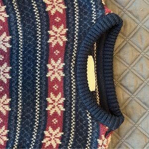 Abercrombie Kids Navy and Burgundy Knit Sweater